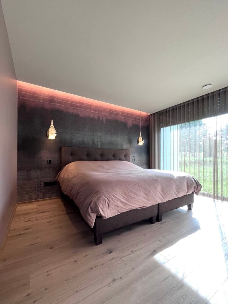 La Chambre parentale et son panoramique dégradé, par Etymodéco, Magali Brustlein, Décoratrice d'intérieur à Saint Louis en Alsace